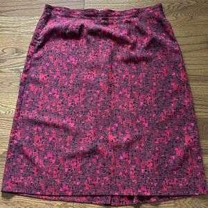 Sag Harbor Pink and Black Geometric Pencil Skirt Sz XL